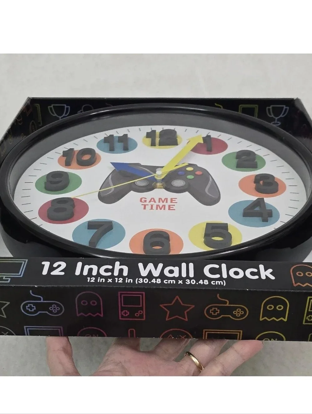New Video Gamers Wall Clock Analog 12